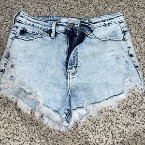 KanCan acid wash high rise shorts size large